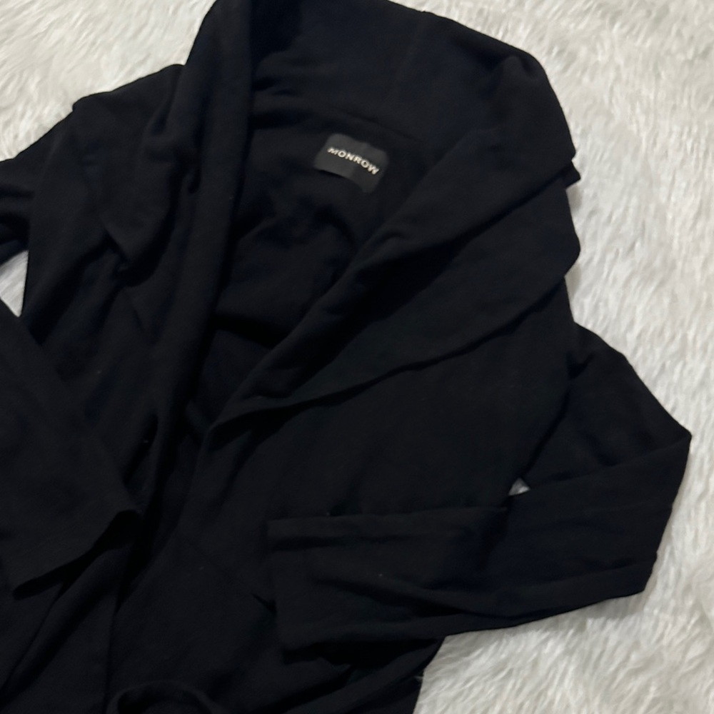Anthropologie Classic Black Open Cardigan - Picture 3 of 7